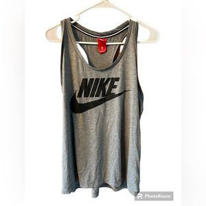 Nike Razorback Tank Top in Gray/Black